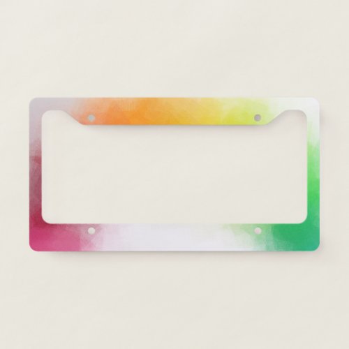 Custom Pink Red Yellow Orange Blue Green Colorful License Plate Frame