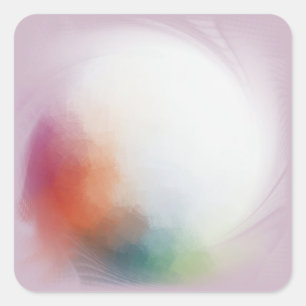 Custom Pink Red Yellow Orange Blue Green Modern Square Sticker