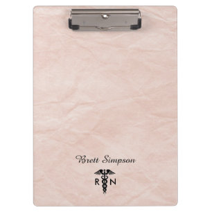Custom Pink Registered Nurse Clipboard