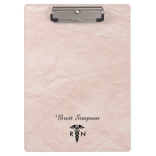 Custom Pink Registered Nurse Clipboard