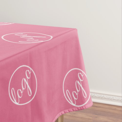 Custom Pink Restaurant Trade Show Logo Business Tablecloth
