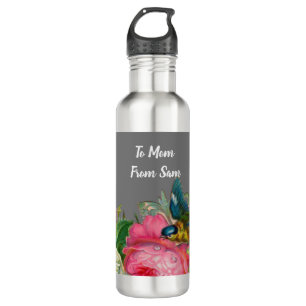 Custom Pink Rose Collection  Stainless Steel Water Bottle