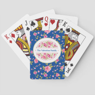 Custom Pink Roses Poker Cards