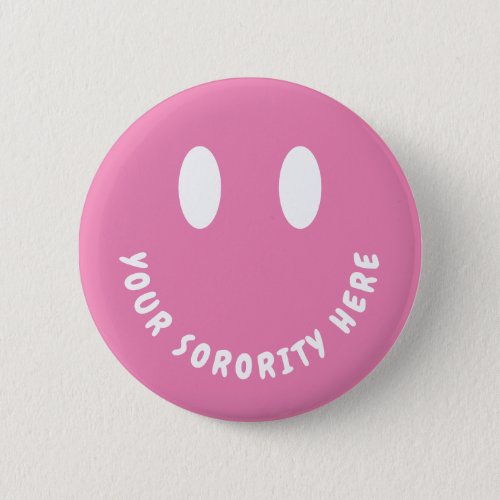 Custom Pink Sorority Trendy Retro Button