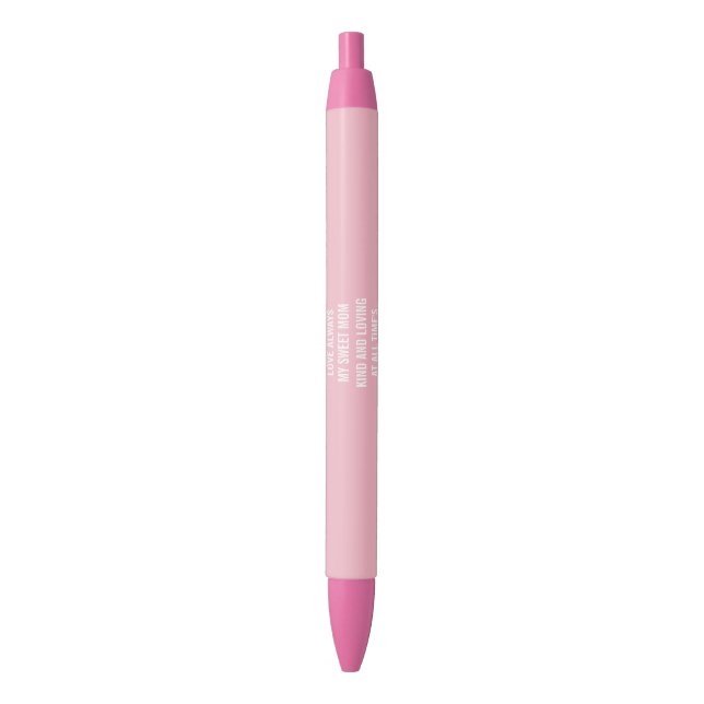 Custom Pink Trim Pen Blue Ink (Front Vertical)