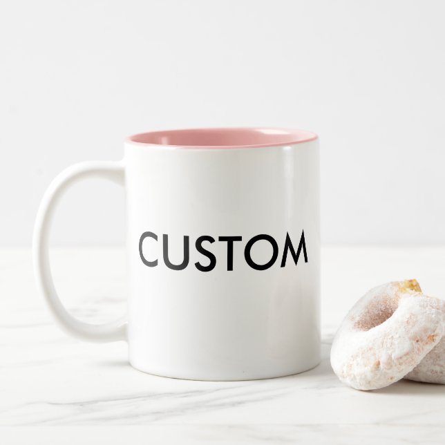 Custom Pink Two-Tone Mug (With Donut)