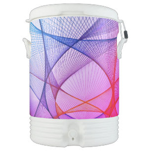 Custom Pink & Violet Line Art Cooler