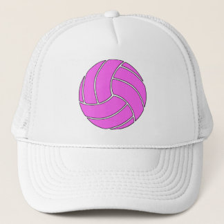 Custom Pink Volleyball Sports Coach / Player / Fan Trucker Hat