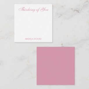 Custom Pink White Flower Note Card