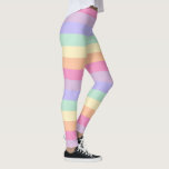 Custom Pink Yellow Blue Green Purple Womens Leggings<br><div class="desc">Trendy Modern Elegant Pink Yellow Orange Blue Green Purple Stripes Custom Colorful Template Womens Leggings.</div>
