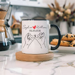 Custom Pinky Promise Mug, Valentine’s Day Gift Mug<br><div class="desc">Celebrate connections with our Personalized Pinky Promise Mug! Perfect for Valentine’s Day, birthdays, Christmas, and as a gift for her or him. personalized pinky promise mug, pinky promise coffee mug, funny coffee mug, Valentine’s Day mug, gift for her, gift for him, birthday gift mug, Christmas gift mug, holding hands mug,...</div>