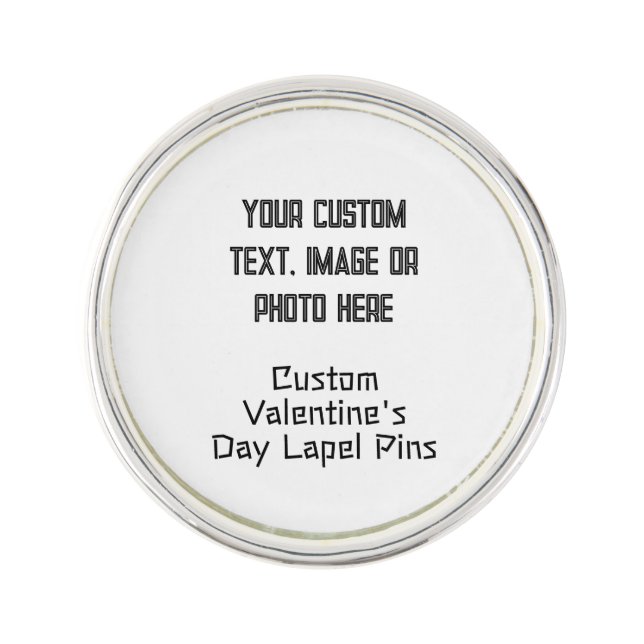 Custom Pins: Create Custom Silver Plated Lapel Pin (Front)