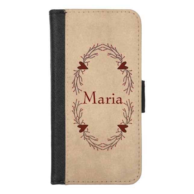 Custom Pip Berry Heart iPhone 8/7 Wallet Case (Front)
