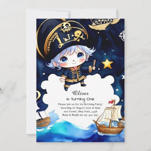 Custom Pirate Birthday Invitation