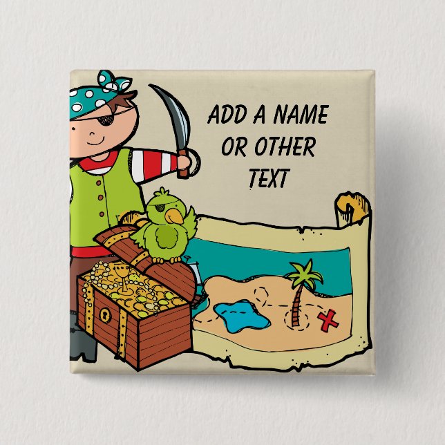 Custom Pirate Button (Front)