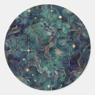 Custom Pisces Astrology Sticker Seal