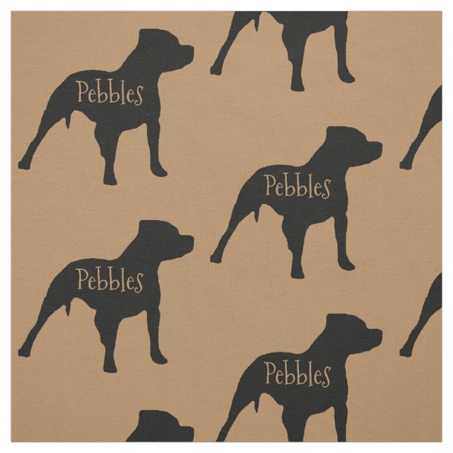 Custom Pitbull Dog Fabric (Swatch)