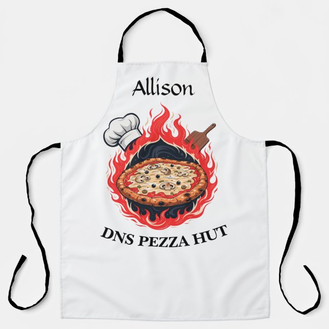 Custom Pizza Chef Apron | Personalized Pizzeria  (Front)