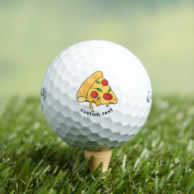 Custom Pizza Design Golf Ball Gift - Callaway  (Insitu Tee)