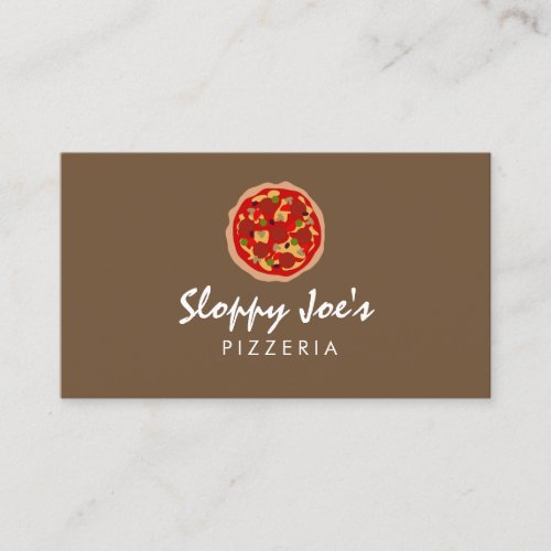 Custom pizza maker business card template