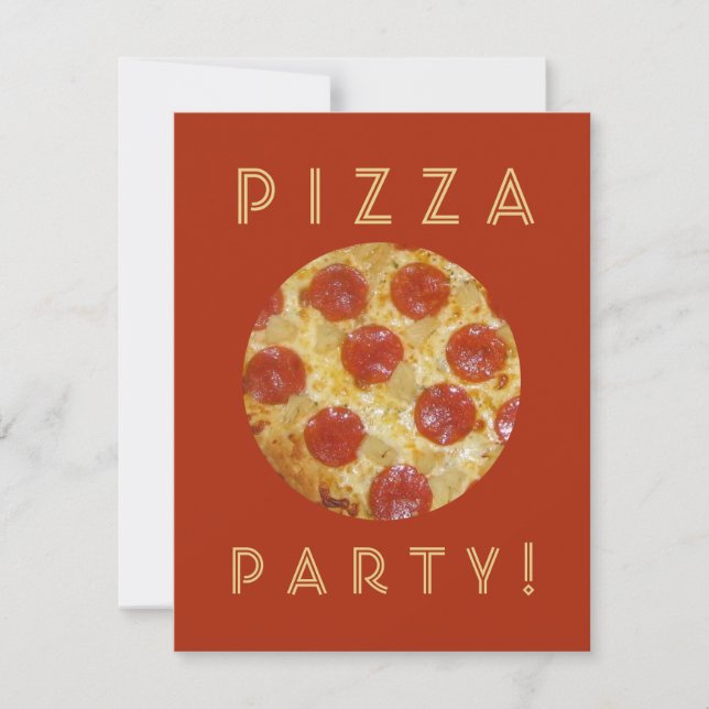 Custom PIZZA PARTY invitations (Front)