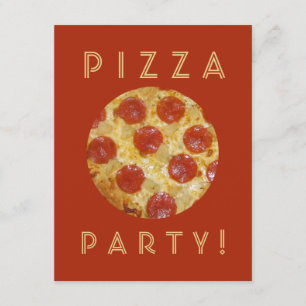 Custom PIZZA PARTY invitations