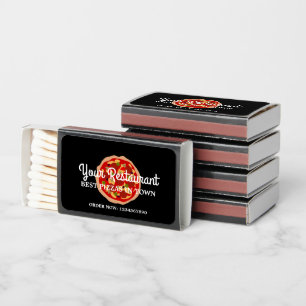 Custom pizza restaurant advertising Matchboxes