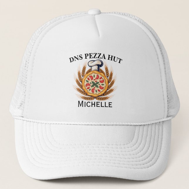 Custom Pizza Restaurant Trucker Hat | Personalized (Front)