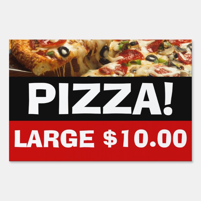 Custom Pizza Sale Sign (Front)