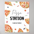 Custom Pizza Station Sign | Zazzle