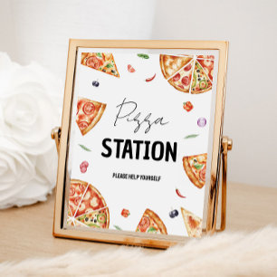 Custom Pizza Station Sign