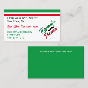 Custom Pizzeria Business Card
