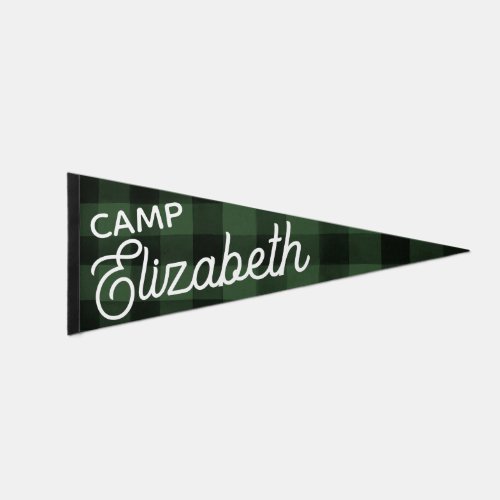 Custom Plaid Camp Bride Bachelorette Party Decor Pennant Flag