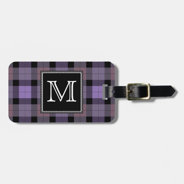 Custom plaid luggage tag (Front Horizontal)