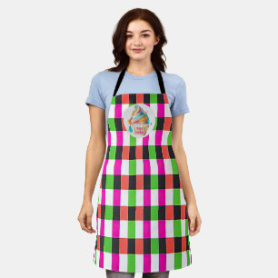 Custom Plaid Personalized or Logo Cupcake Apron