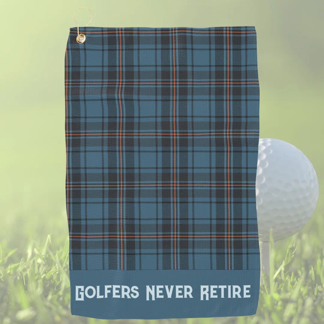 Custom Plaids Sports Retirement Gifts for Dad Golf Towel (Creator Uploaded)