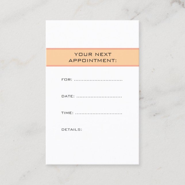 Custom Plain Appointment Reminder Template (Front)