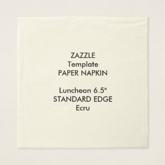 Custom Plain Edge Luncheon Paper Napkin Template