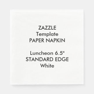 Custom Plain Edge Luncheon Paper Napkin Template