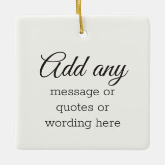 CUSTOM Plain Elegant White Ceramic Ornament