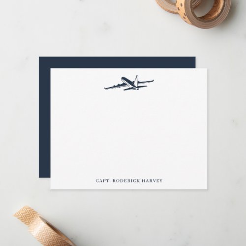 Custom Plane Aviation Grad Pilot Note Card