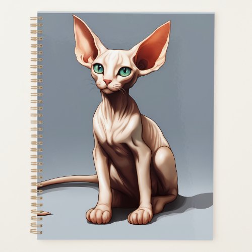 Custom Planner  Cute Elf Sphynx Cat 