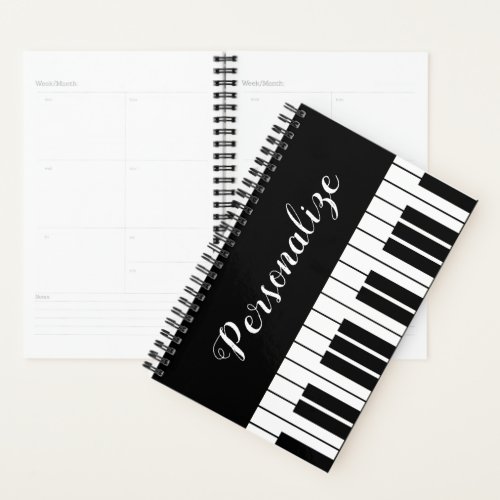 Custom planner for piano player or music teacher