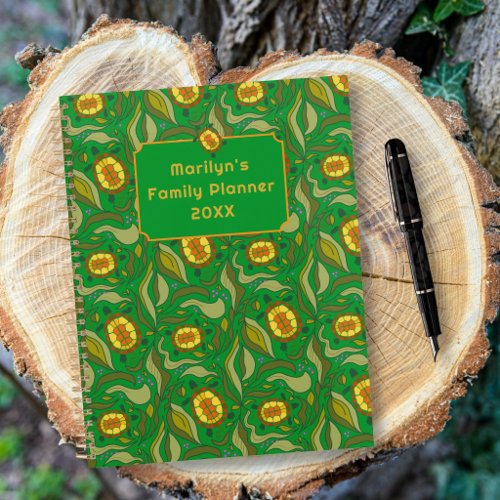 Custom Planner Garden Turtles Illustrated Design
