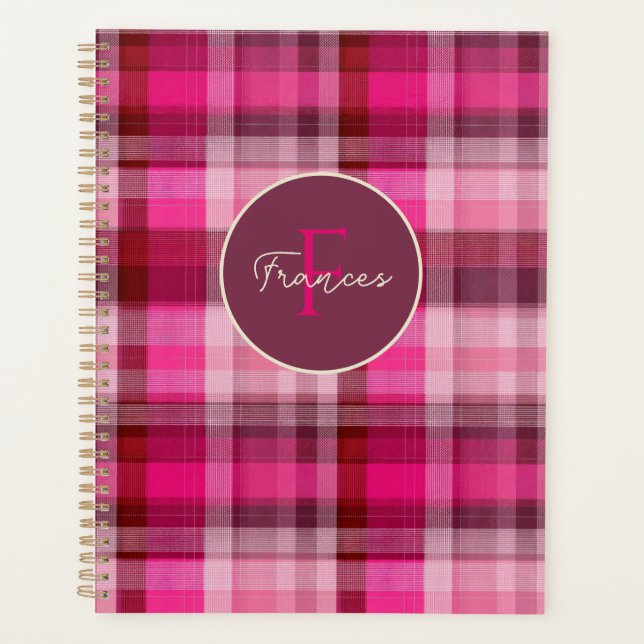 Custom Planner Gingham Pattern Style (Front)
