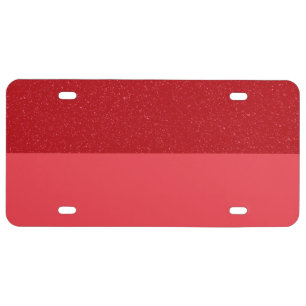 Custom Plate: Speckled + Flat Tomato Red License Plate