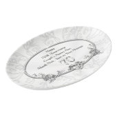 Custom Platinum 70th Wedding Anniversary Gifts Porcelain Serving Platter (Angled)