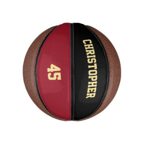 Custom Player Club Team Name Number Monogrammed Mini Basketball