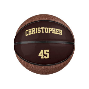 Custom Player Club Team Name Number Monogrammed Mini Basketball