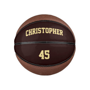 Custom Player Club Team Name Number Monogrammed Mini Basketball